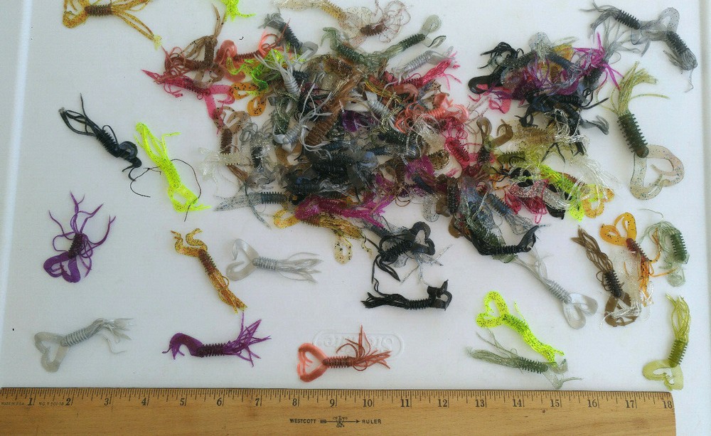 100 Assorted Creature Baits- 2 3/4" - Panfish Lot - 100 Qty - Soft plastics