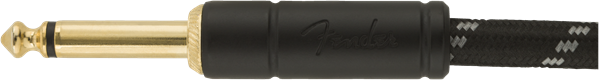 Fender Deluxe BLACK TWEED Guitar/Instrument Cable, Straight-Right Angle, 10' ft
