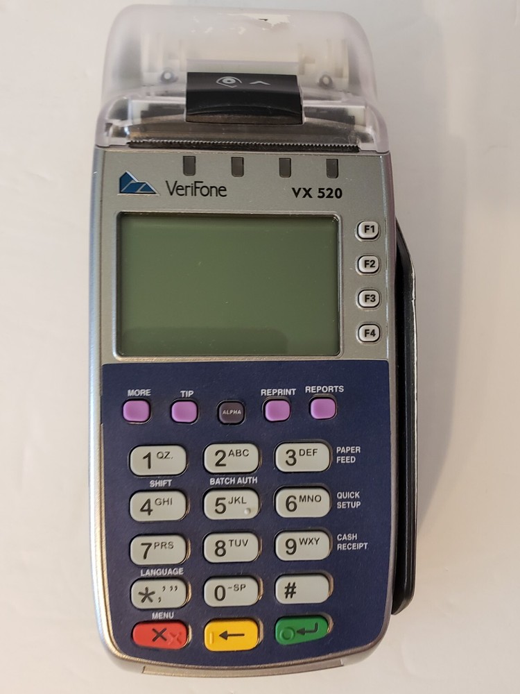 Verifone Credit Card Machine Terminal Reader Model VX520 Silver