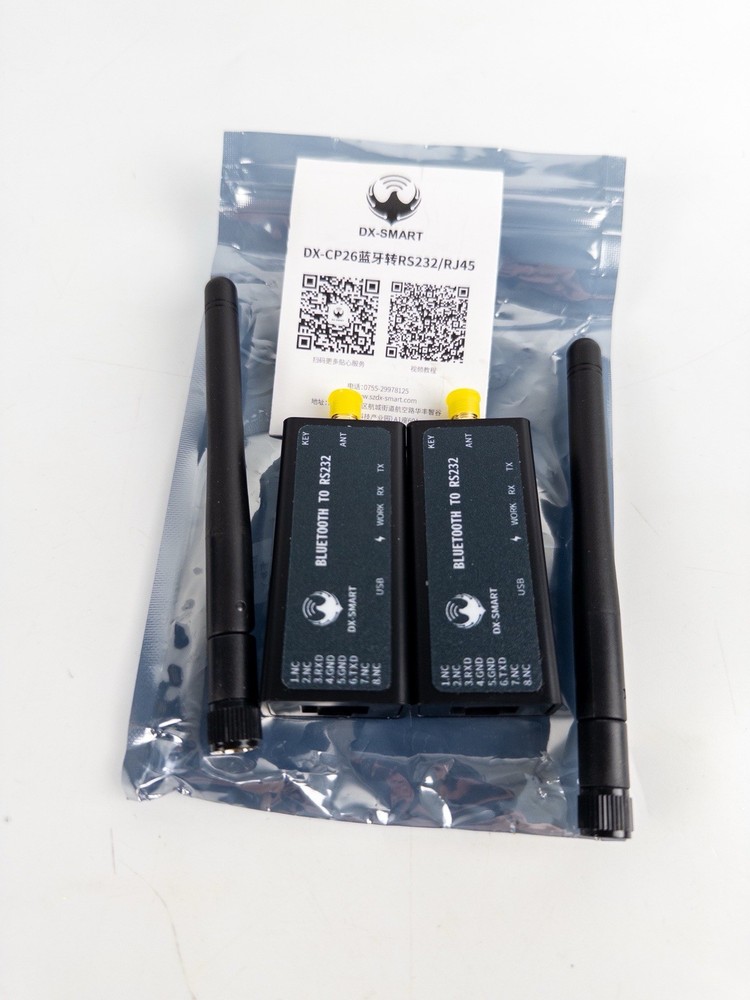 DX-CP26 Bluetooth to 232/RJ45 Wireless Adapter. New- Open Box