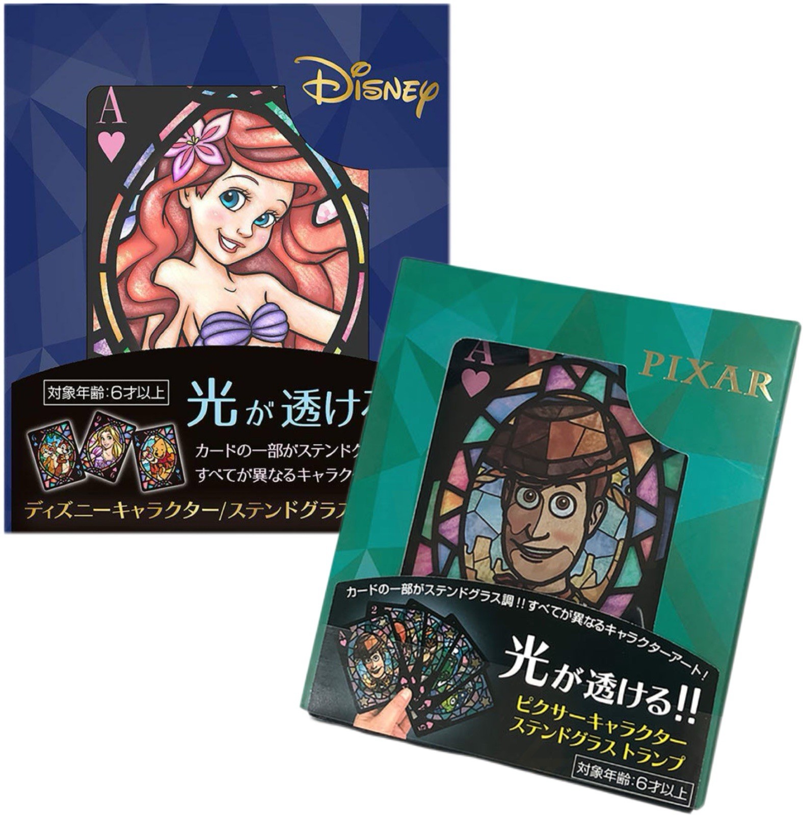 Tenyo x Disney & Pixar  Stained Glass Playing Cards Bundle Set - SHIP FROM USA