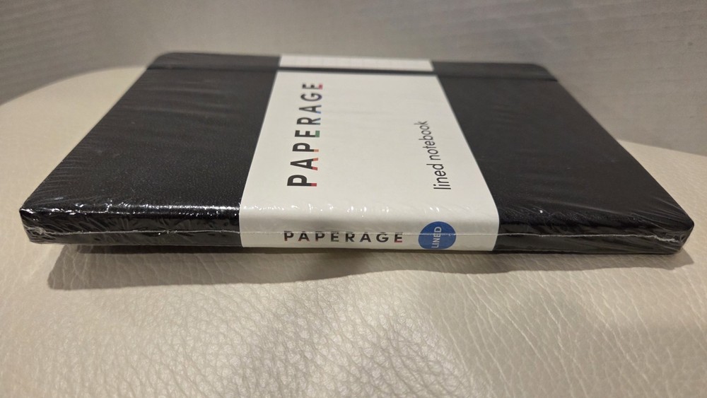 Paperage Lined Notebook Black Sealed