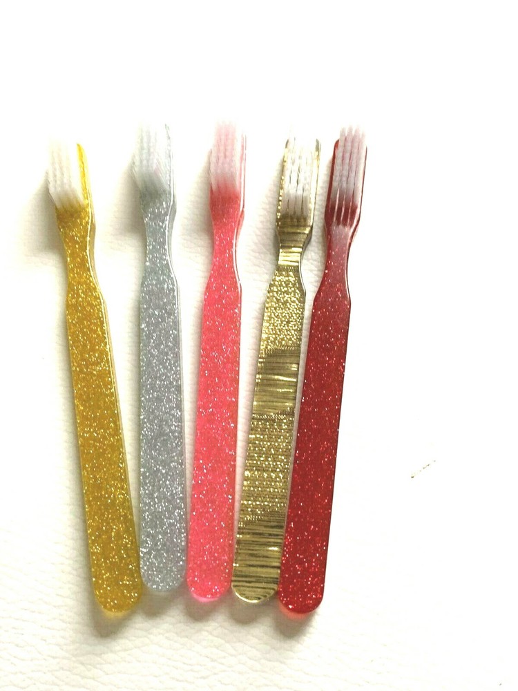 5-PACK Sparkle Designer Toothbrush FUN By Alan Stuart New