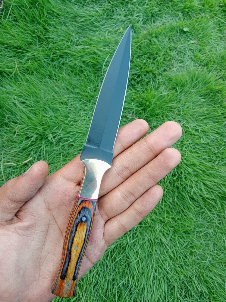 Handmade D2 DAGGER DoubleEdge HUNTER BOOT KNIFE POWDER COATING BLADE Full Tang