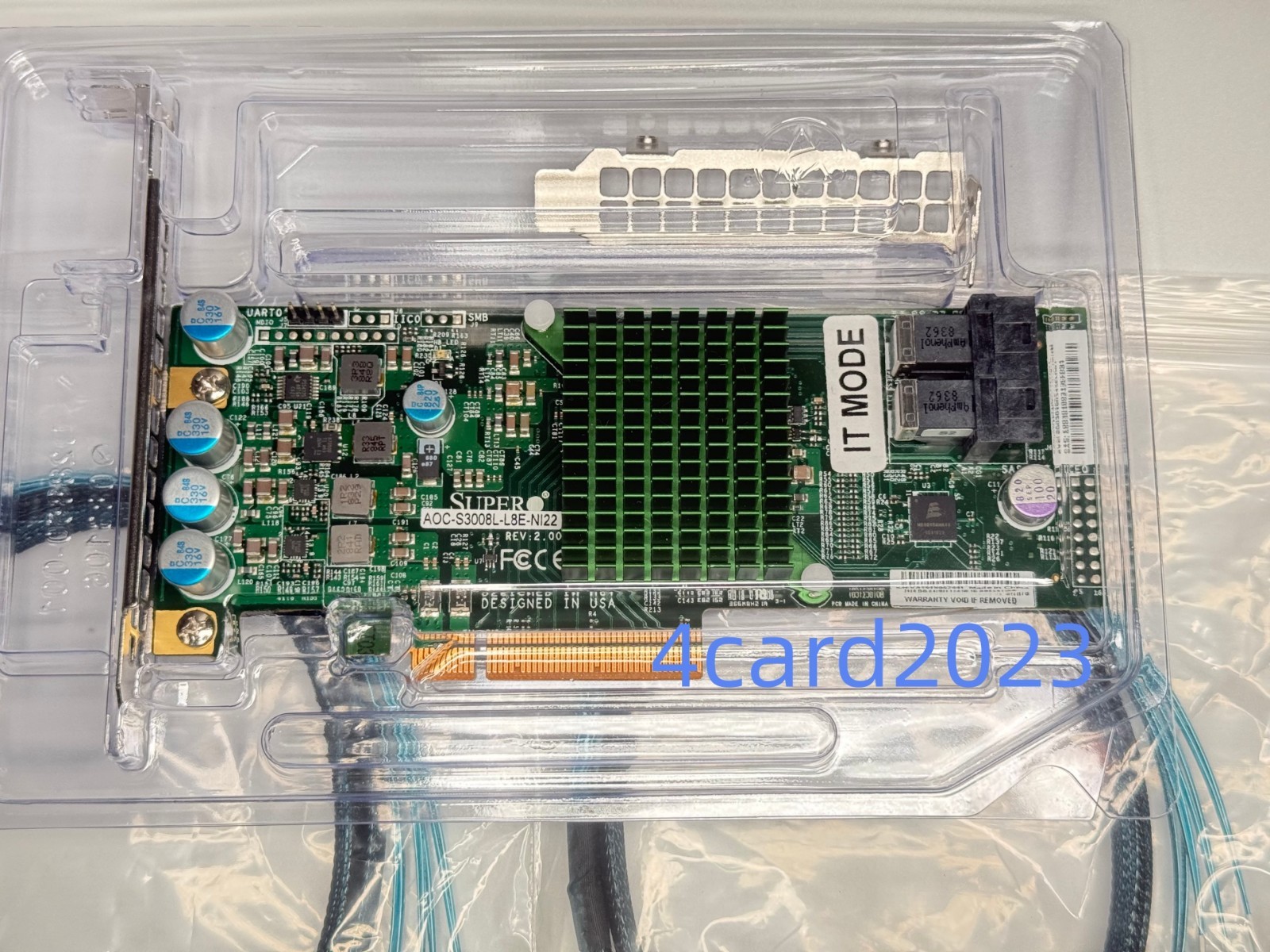 Supermicro AOC-S3008l-L8E-N122 12G HBA IT mode ZFS FreeNAS unRAID 2*SATA cable
