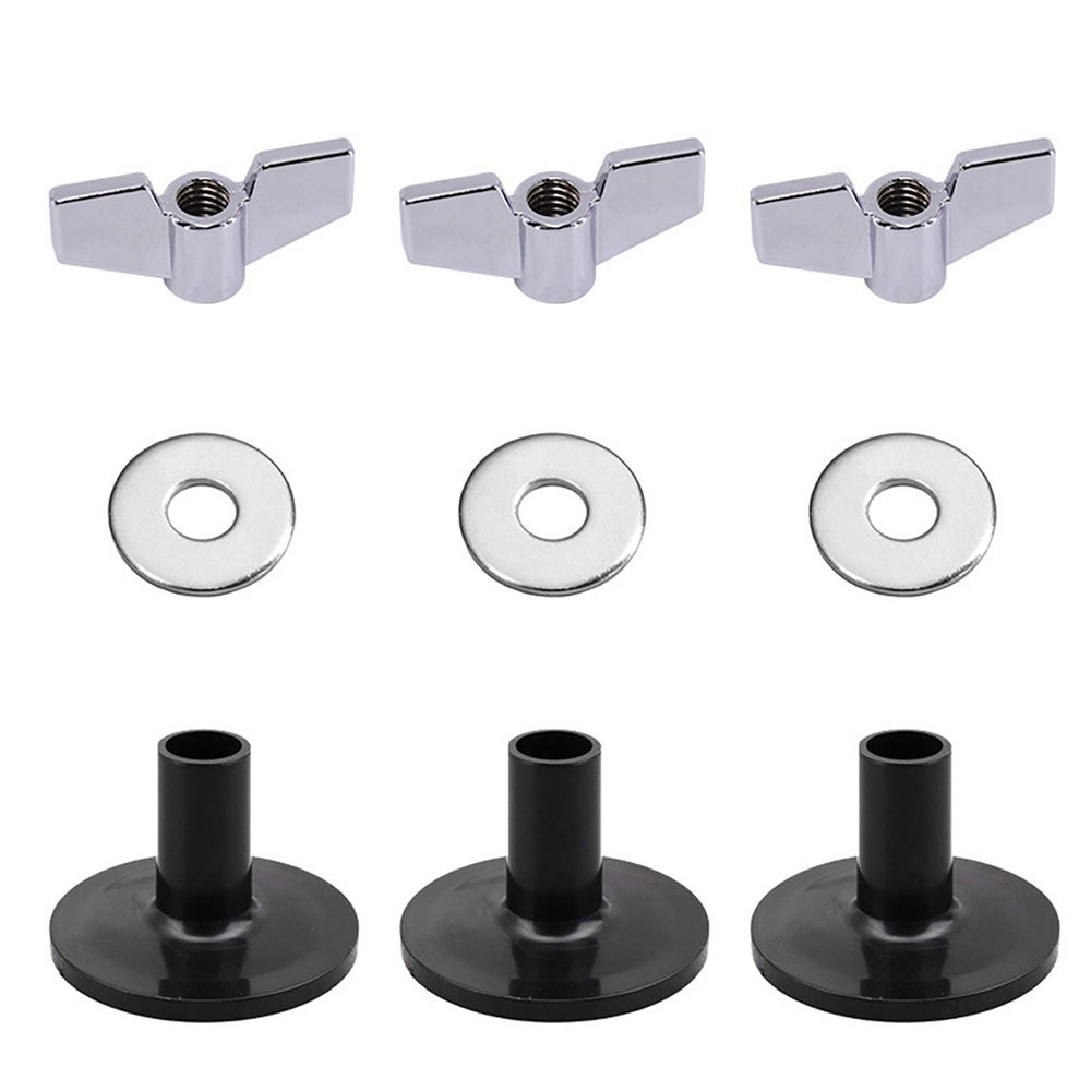 18pcs Drum Replacement Felt Pad/Wing Nut/Cymbal Sleeve Base for Drum Set Kits