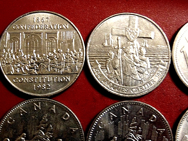 10 CANADA nickel dollar coins UNC all different dates