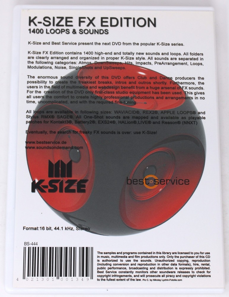 Best Service K-Size FX Edition Sample/Sound Library/Sampling CD