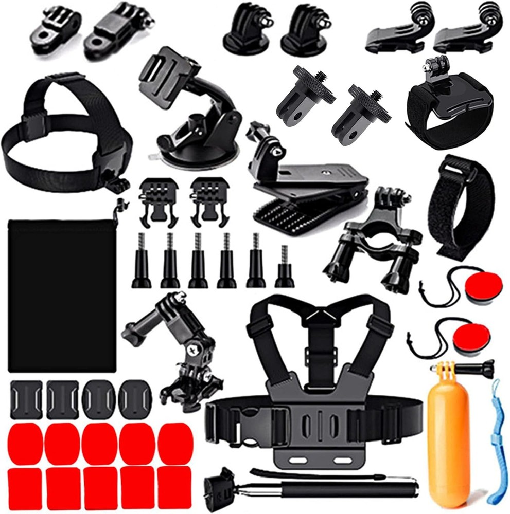 44 in 1 Action Camera Accessory Combo Kit -Compatible with Insta360 One Black