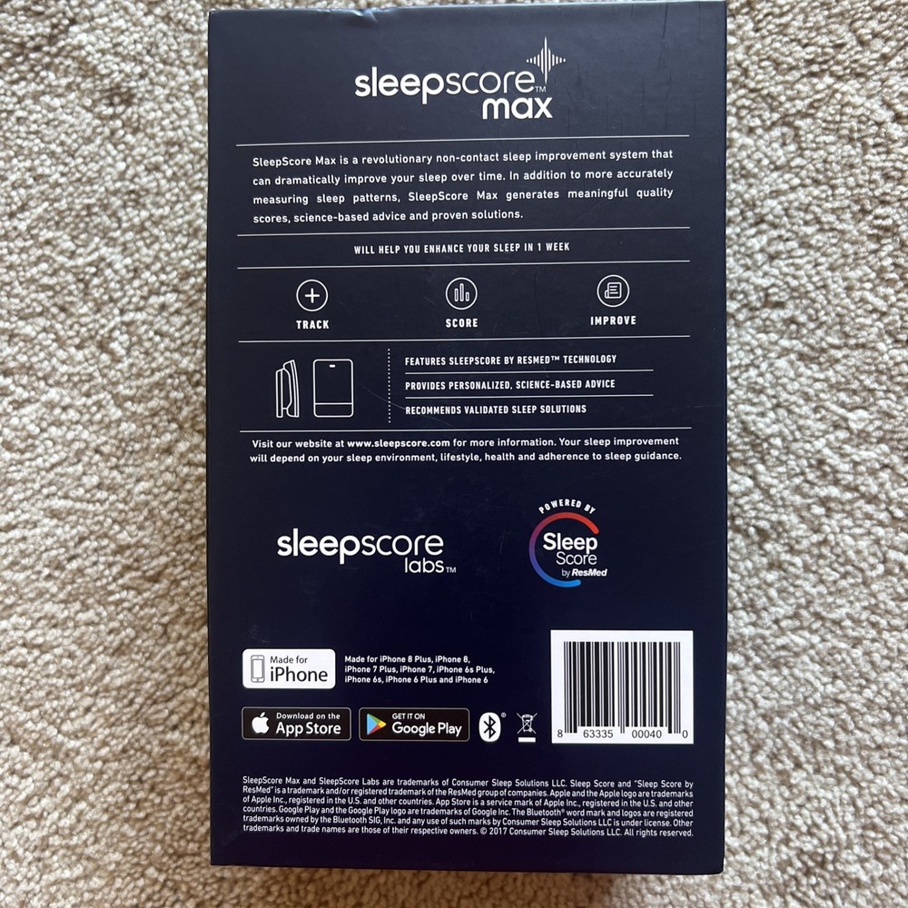 Sleepscore Max Sleep Tracking Improvement Device Units TESTED