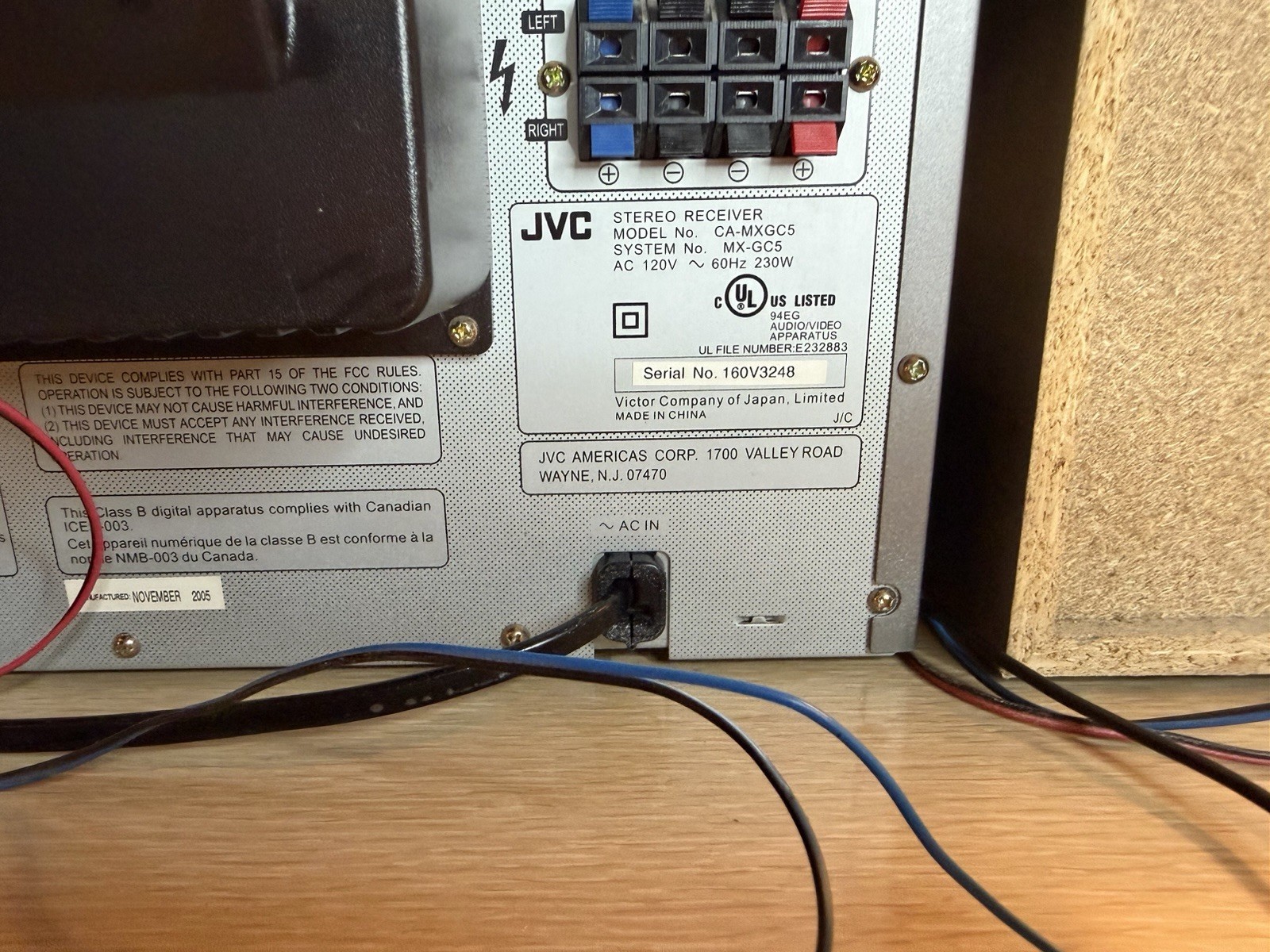 VTG JVC MX-GC5 CA-MXGC5 COMPACT STEREO SYSTEM AUX/USB/AM/FM 460W @ 6Ω W/ REMOTE!