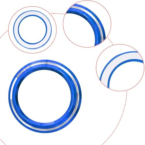 Bilisin Aluminum Engine Push Start Button Cover Trim Compatible with Lexus-Blue