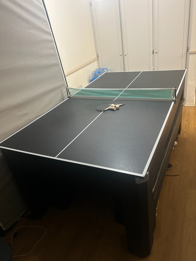 3 in 1 table (ping pong, pool table and dining table)