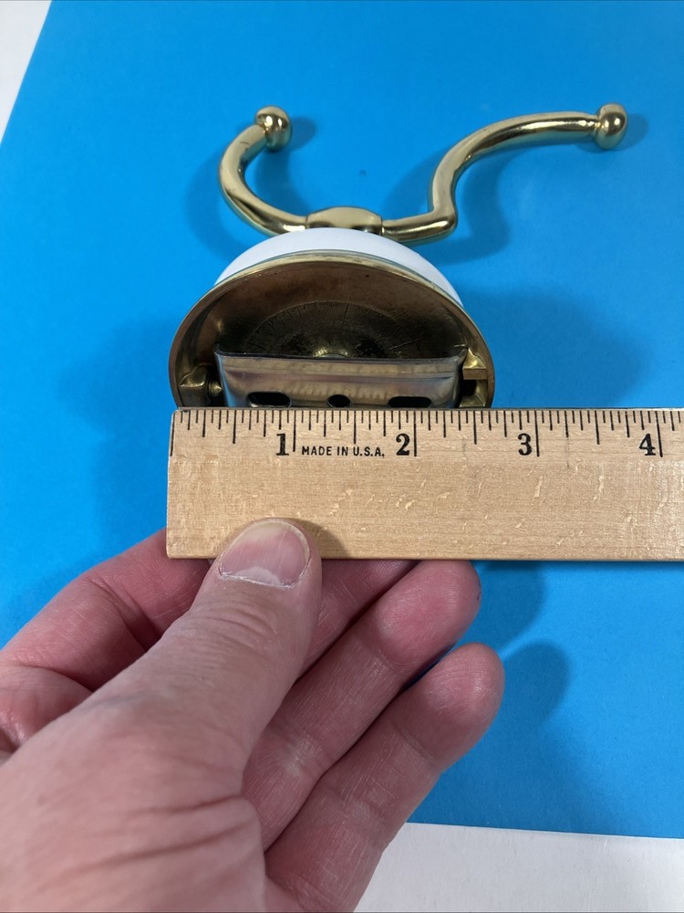 White Porcelain Hat and Coat Double Hook