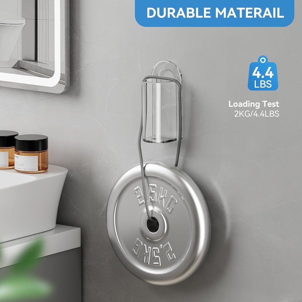 Sleek Clear Plastic Toothbrush Holders – Eco-Friendly Wall Mount Organizer 2Pcs