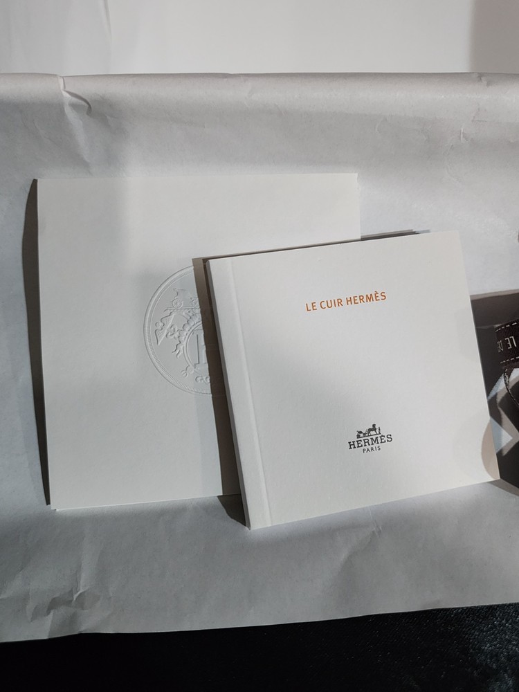 Authentic Hermes Empty Box #515 w/Tissue Paper, Booklet & Ribbon