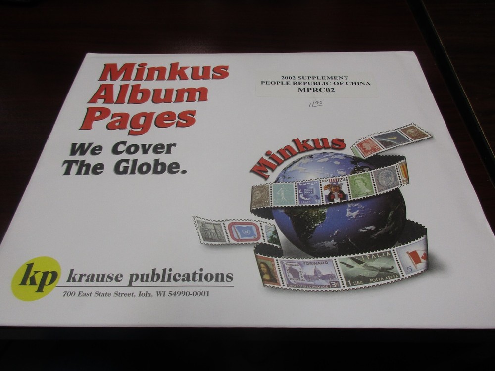 "MINKUS"2002  SUPPLEMENT PEOPLE REPUBLIC of CHINA  #MPRC02  W/FREE SHP.