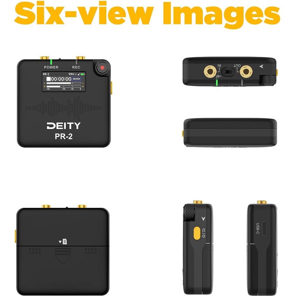 Deity PR-2 PR2 Pocket Audio Recorder with 32-Bit Float Recording Mic APP Control