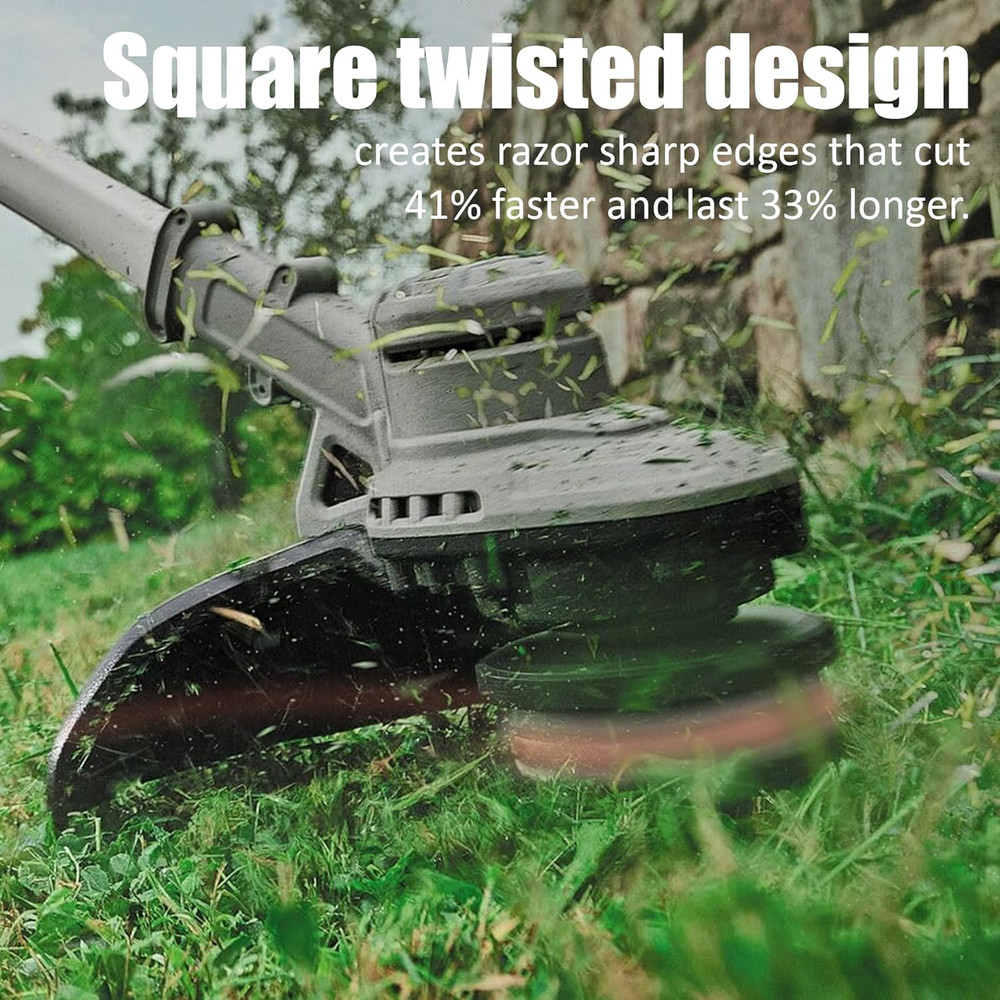 Weed Eater String, Commercial Square Twist .105" Diameter X 302' String Trimmer