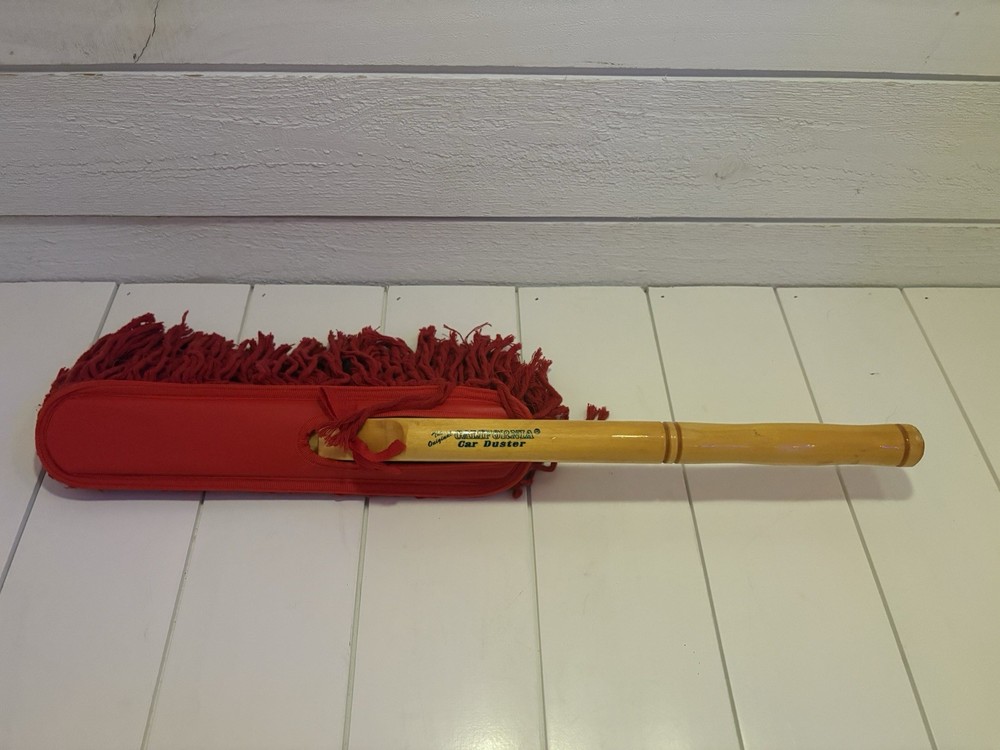 Classic Car Duster with Solid Wood Handle Includes Storage Case - Popular