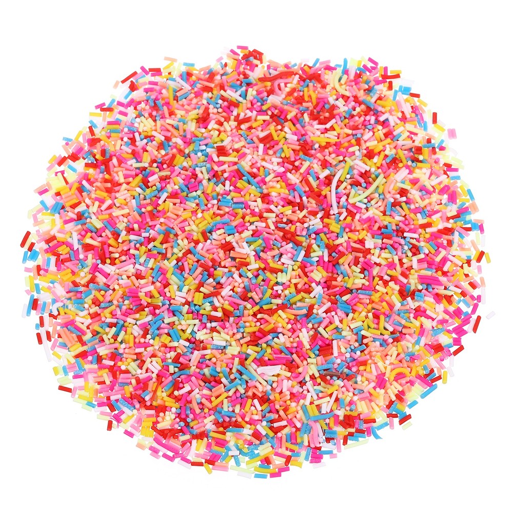 Fake Sprinkles, 6 Set Long-Style Granules, Multicolored