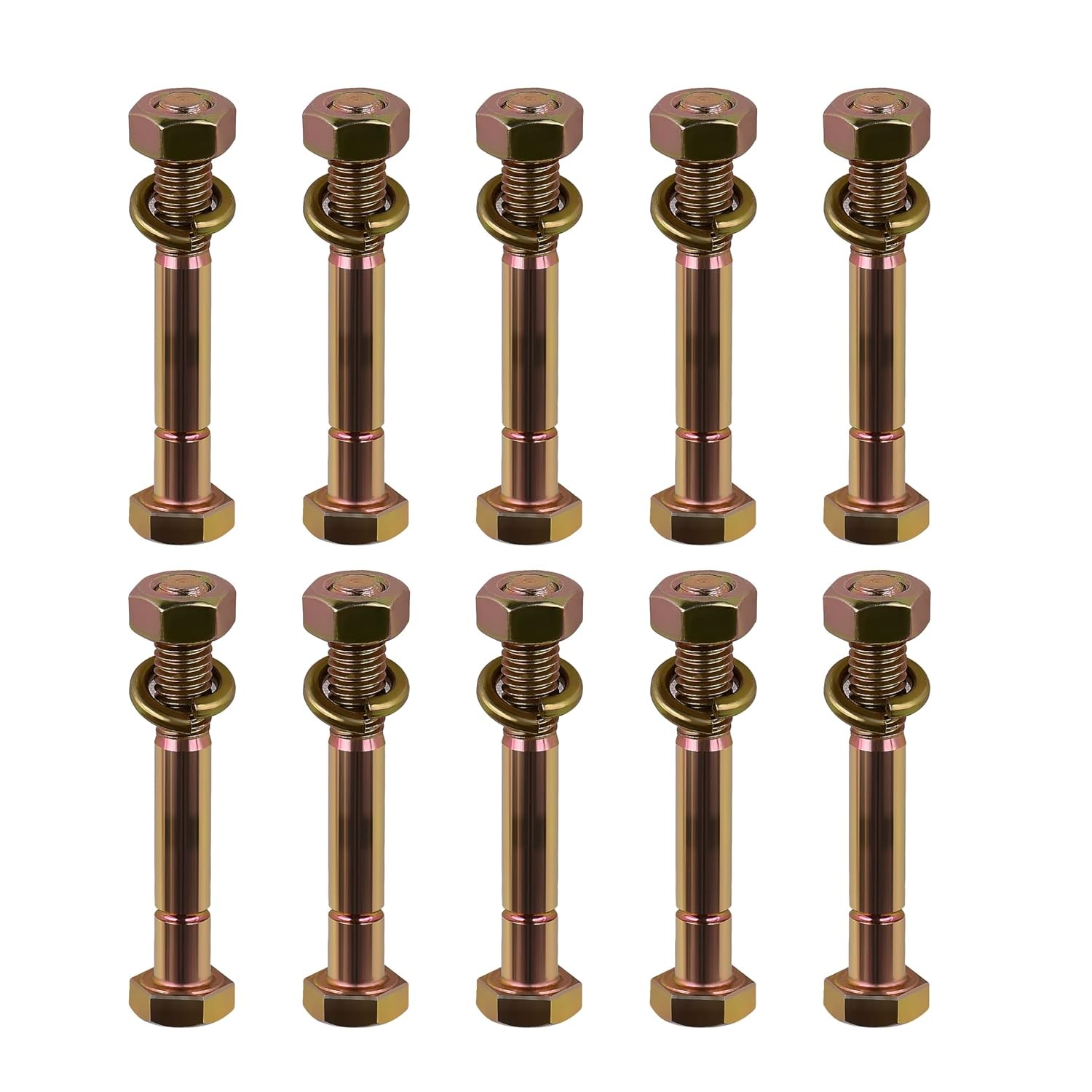 10Pcs 70060-02808 Shear Bolts Fits Kubota BX2750 Snowblower 5/16inx2-1/4in Gold