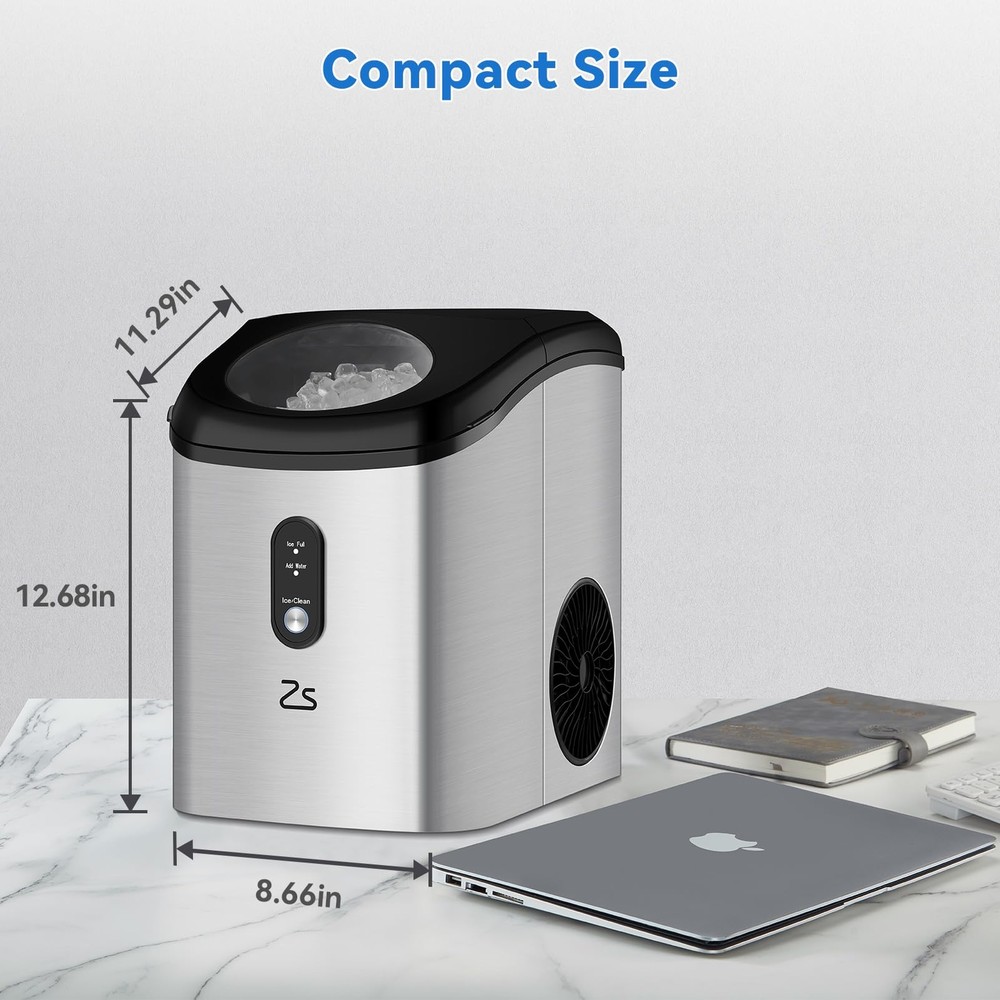 ACONEE Nugget Ice Maker Countertop with Soft Chewable Ice Portable Ice Maker
