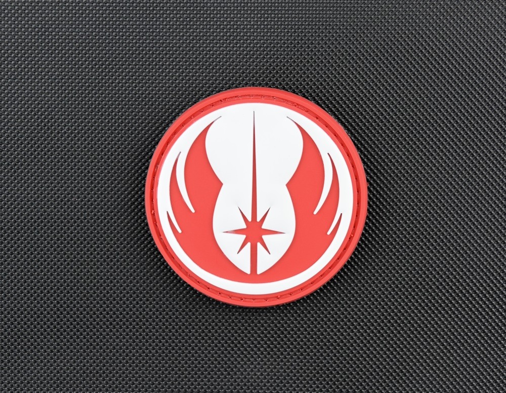 3D PVC Rubber Jedi Rubber Patch Star Wars Rogue One Galactic Republic Red Hook