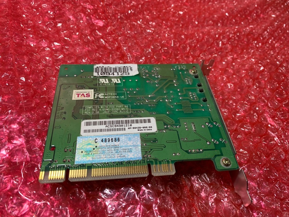 AZTECH MDP3858-UE PCI FAX MODEM Used