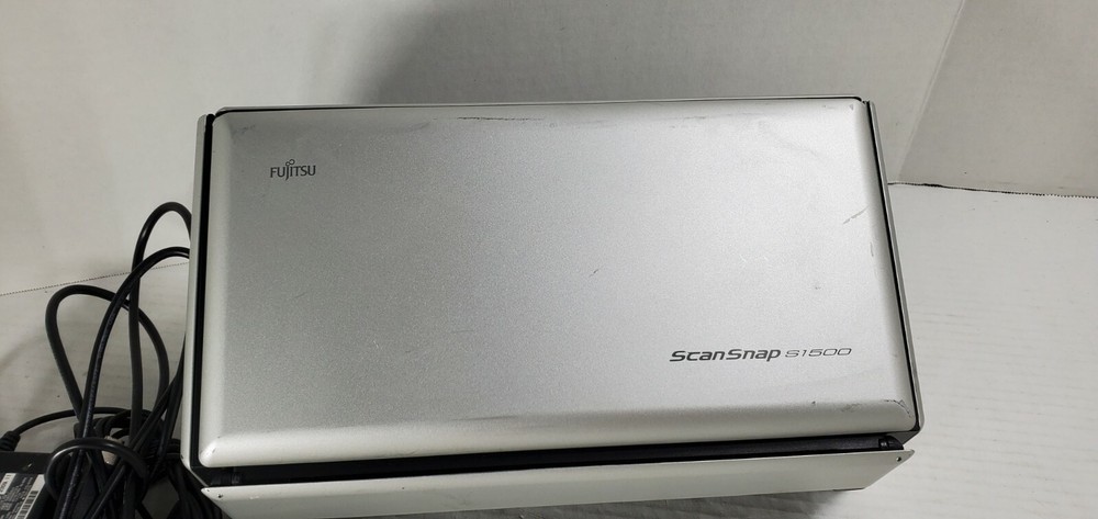 Fujitsu ScanSnap S1500 Scanner w/ AC Adapter+USB+Drivers & App