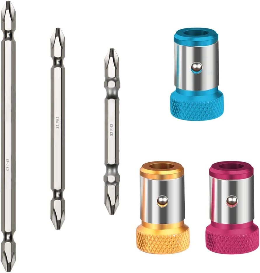 6 PCS Universal Magnetic Screw Holder Ring Alloy Removable Magnetizer Ring Bits