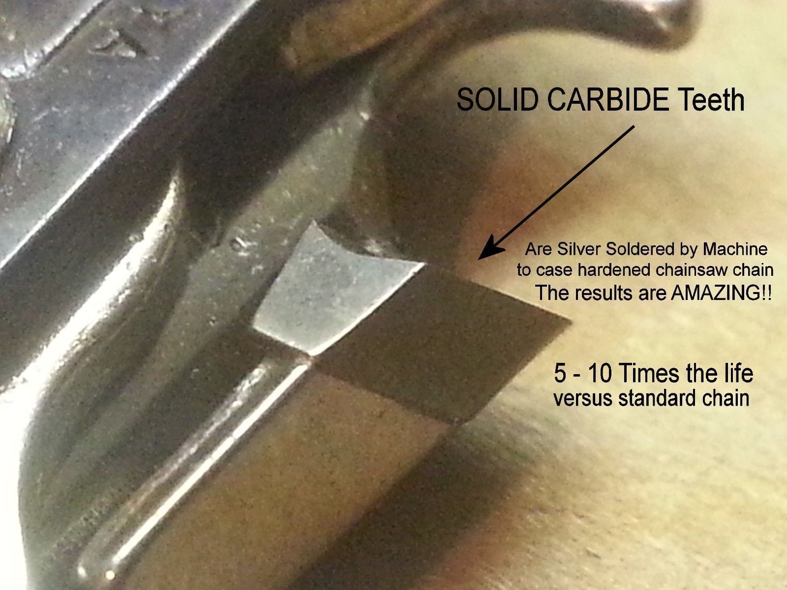*SOLID CARBIDE* - Skip Chain Chainsaw Chain 3/8" x 0.063" - OR - 3/8" ANY LENGTH