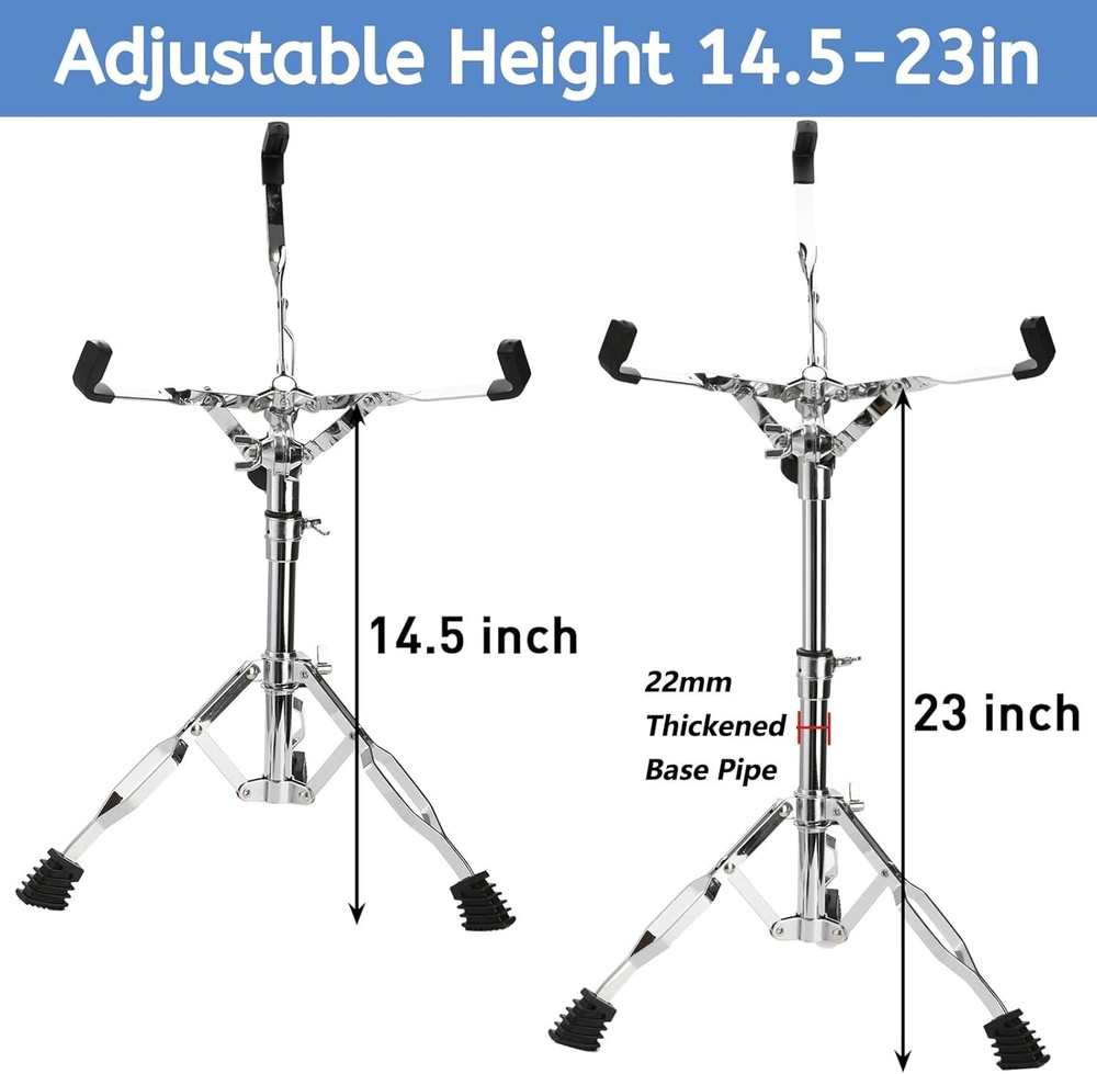 Lightweight Snare Drum Stand with Height Adjustment