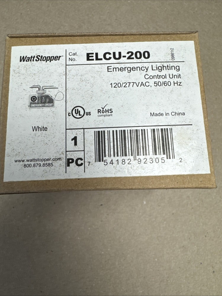Wattstopper ELCU-200 Emergency Lighting Control Unit White