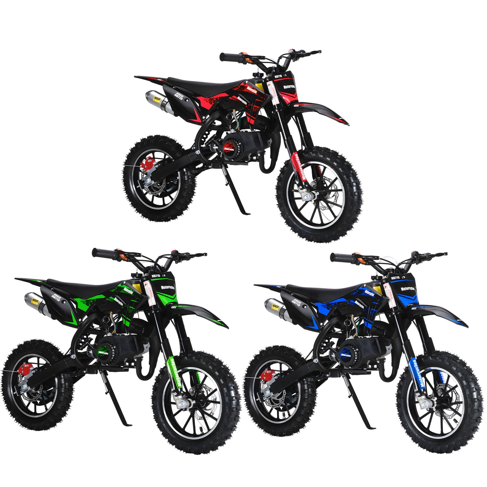 49cc Mini Dirt Bike Gas Powered 2-Stroke for Kids Pit Bike Off Road Motorcycle