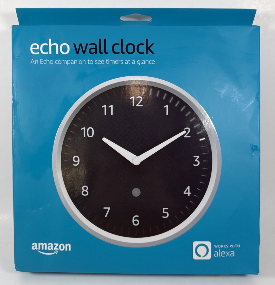 Amazon Echo Wall Clock Compatible w/Amazon Alexa Smart Device - New
