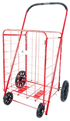 ATH Large Deluxe Rolling Utility / Shopping Cart - Stowable Folding Heavy Dut...