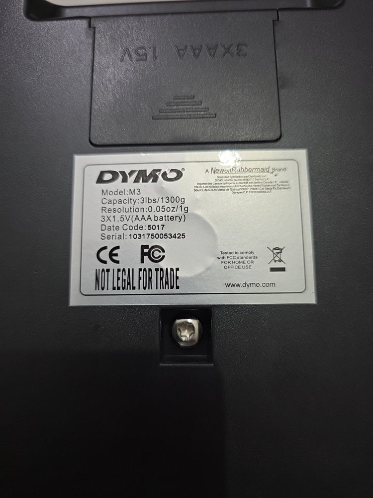 DYMO M3 Digital Postal Scale/Shipping Scale, 3-Pound - New Open Box
