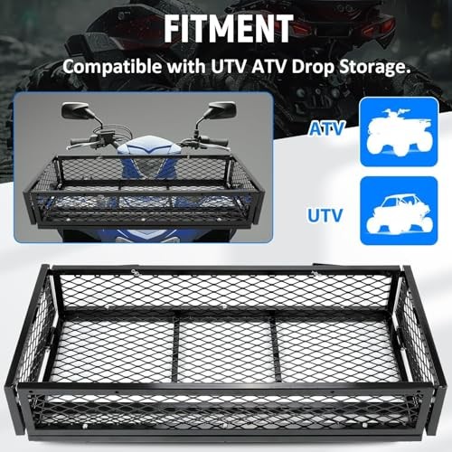 Universal Cargo Basket Compatible with UTV ATV Drop Storage Luggage Front
