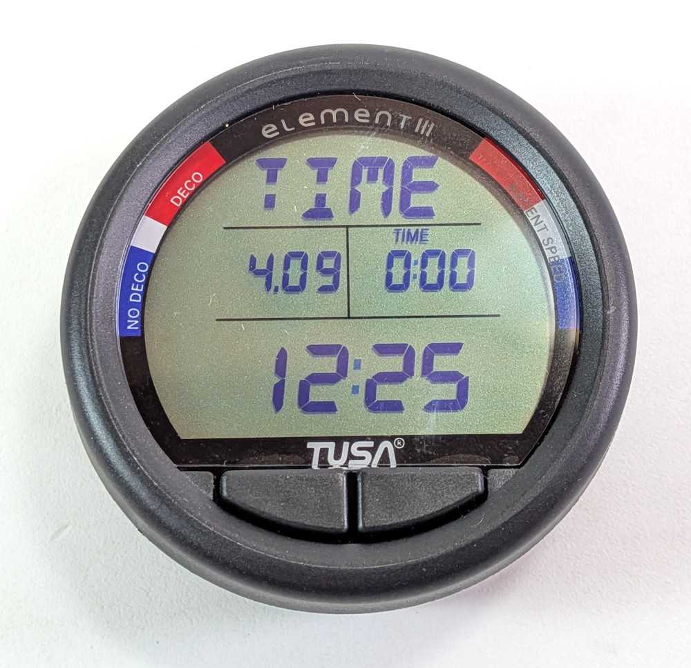 Tusa Element III Scuba Dive Computer Module Nitrox Compatible Backlit Display 3