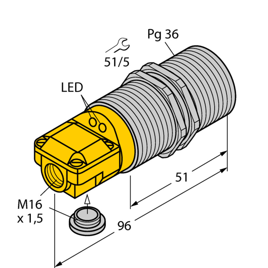TURCK BI25-G47SR-VN4X2 15748 Inductive sensor NPN