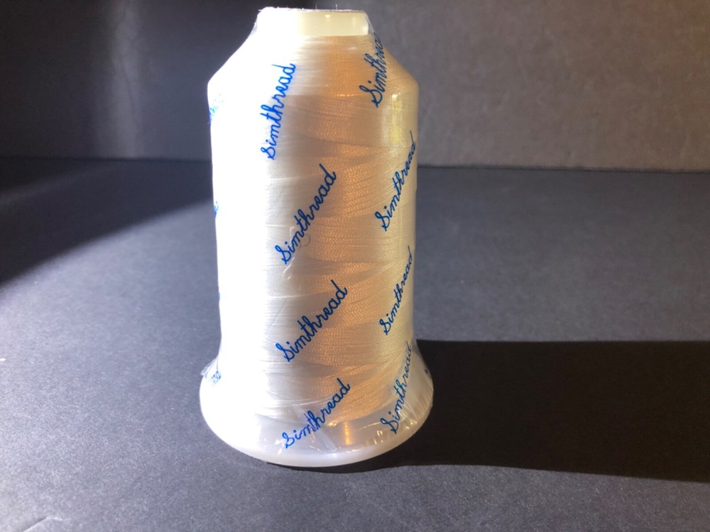 Embroidery Thread 5500 Yards White 001 100% Polyester