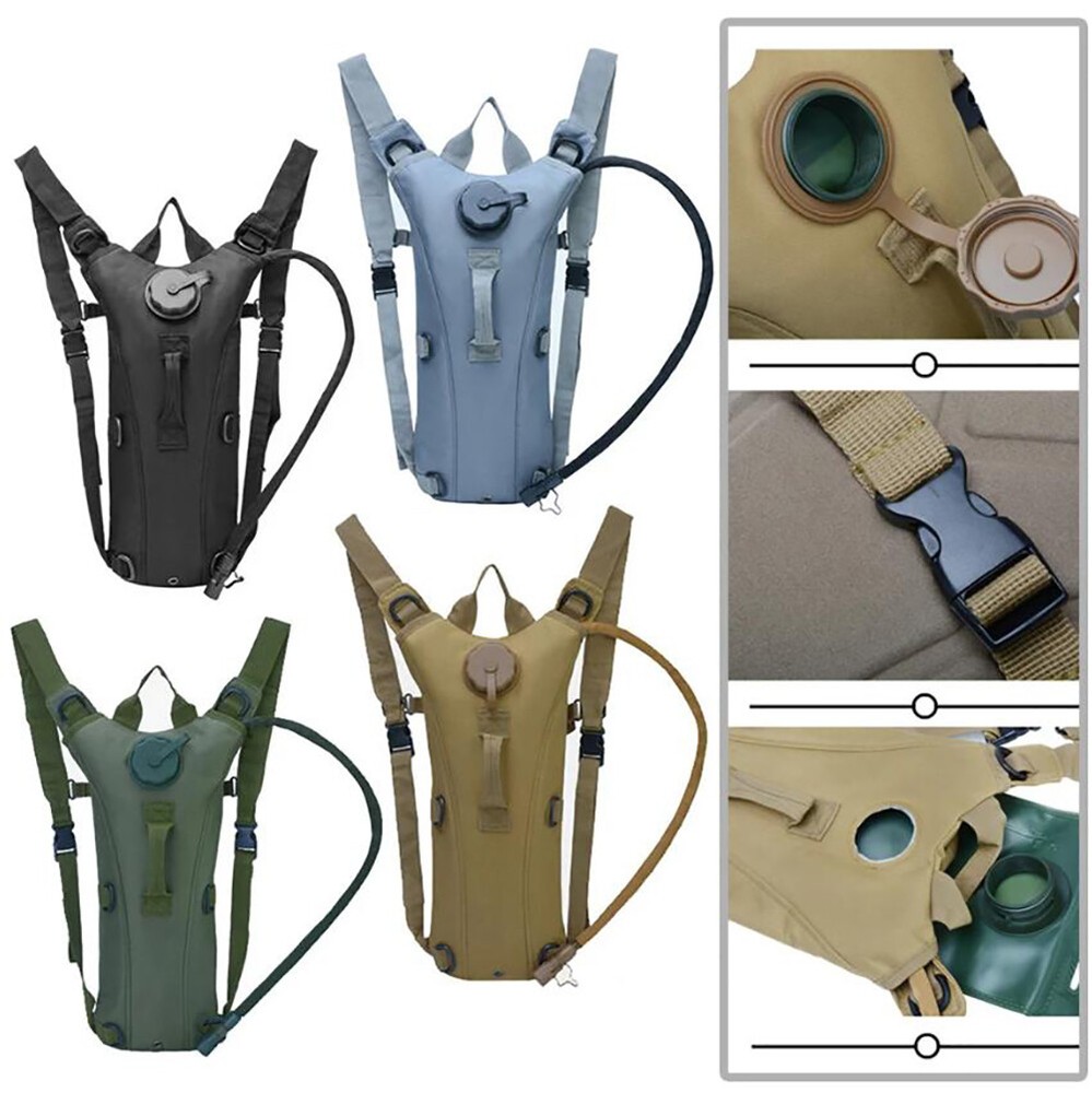 3L Water Bladder Hydration Backpack Hiking Camping Bag Tactical Molle Daypack