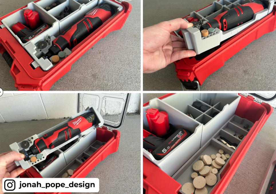 Milwaukee Packout Insert for M12 Rotary Tool Brushless (Insert Only)