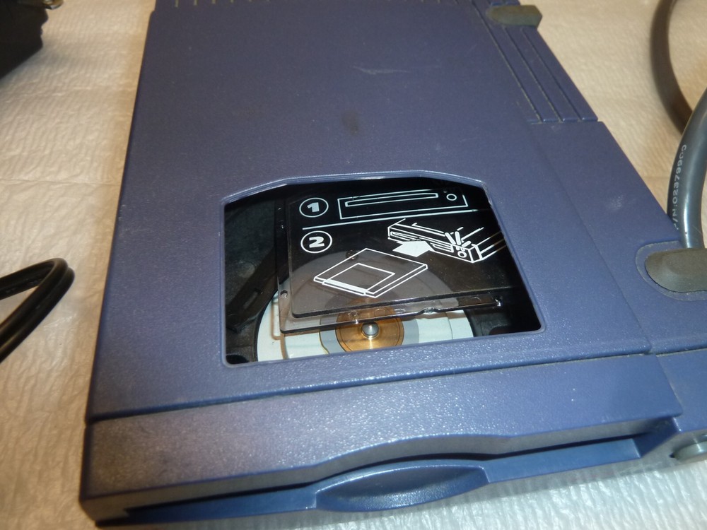 Lomega Zip 100 External Drive Original AC Adapter Parallel Cable