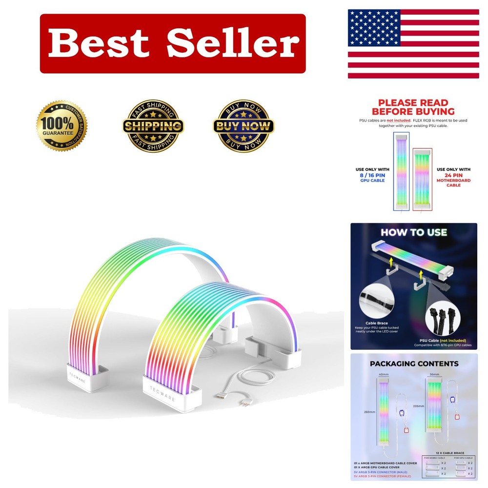 ARGB Cable Extension Kit for Motherboard & GPU - Easy Installation