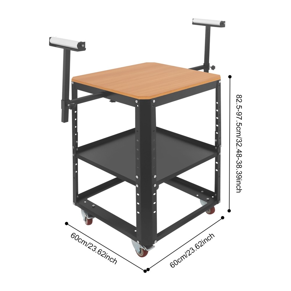 Rolling Planer Stand 550 lbs Load Capacity Tool Stand Height Adjustable w/Wheels