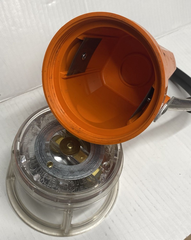 Vintage Starlite 222 Orange Railroad Lantern Flashlight UNTESTED