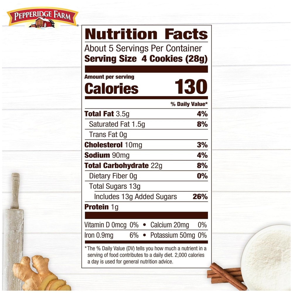 21 Classic Gingerman Cookies - Crispy Ginger Snacks in Convenient 5 oz. Pouch