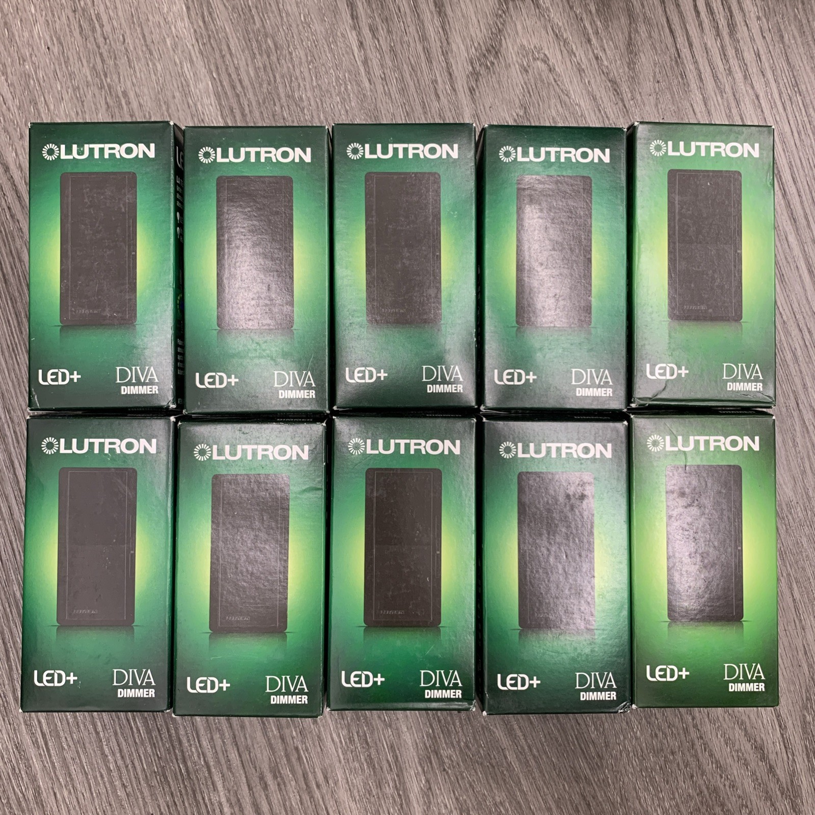 LOT OF 10- Lutron DVCL-153PR-BL Dimmer Wall Switch - Black #6081